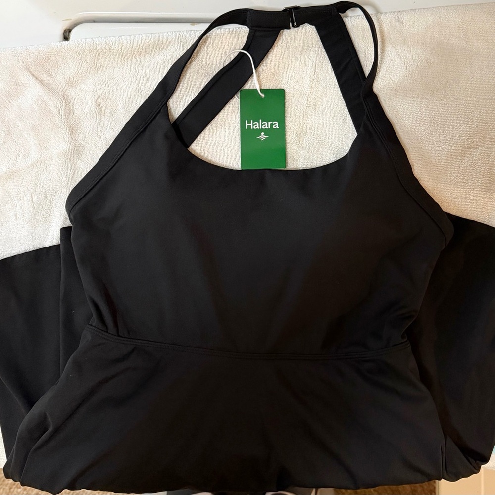 HALARA Black Halter Dress